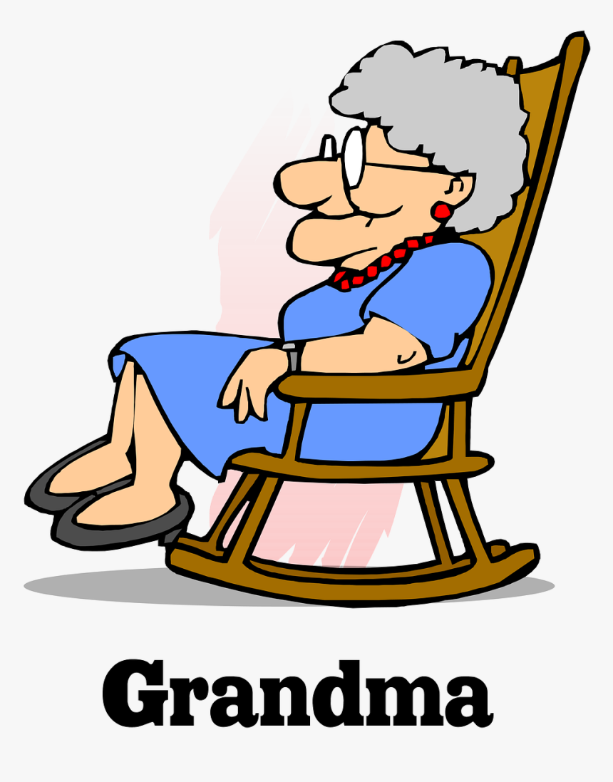 Grandma In A Rocking Chair Clipart , Png Download - Grandmother Clipart, Transparent Png, Free Download