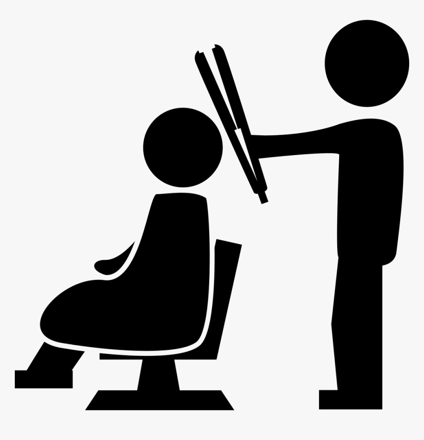 Hairdresser Standing With A Hair Straightener Behind - Hair Spray Icon, HD Png Download, Free Download