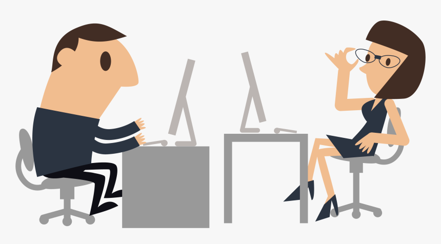People Table Png - People At Work Cartoon, Transparent Png, Free Download