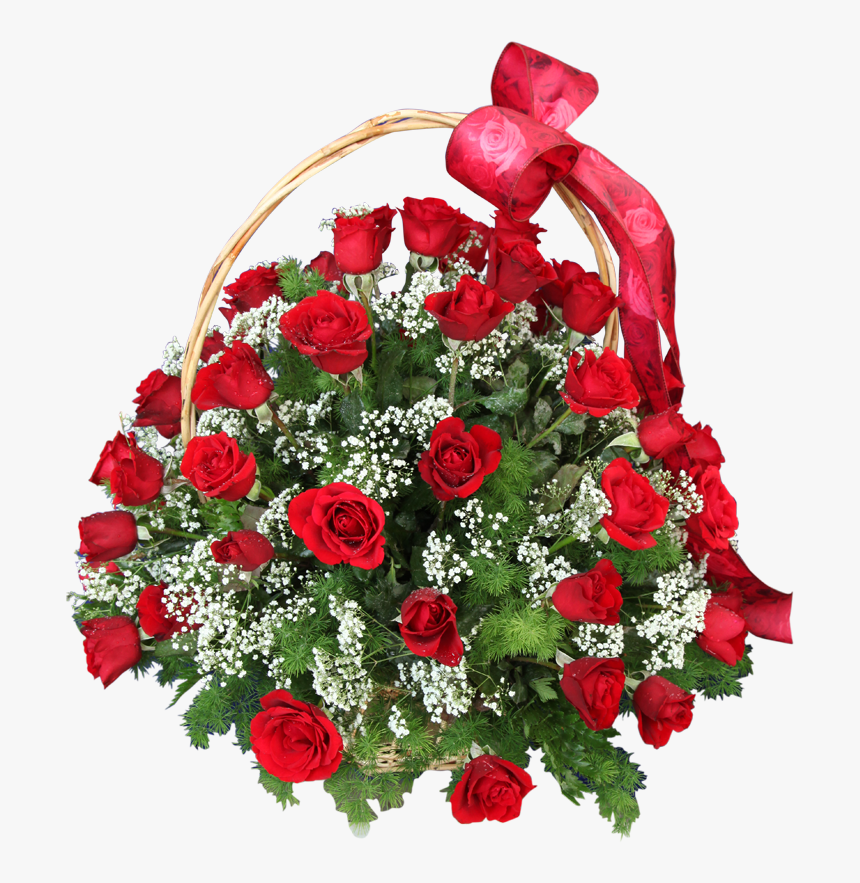 50 Red Roses Boquet - Floribunda, HD Png Download - kindpng