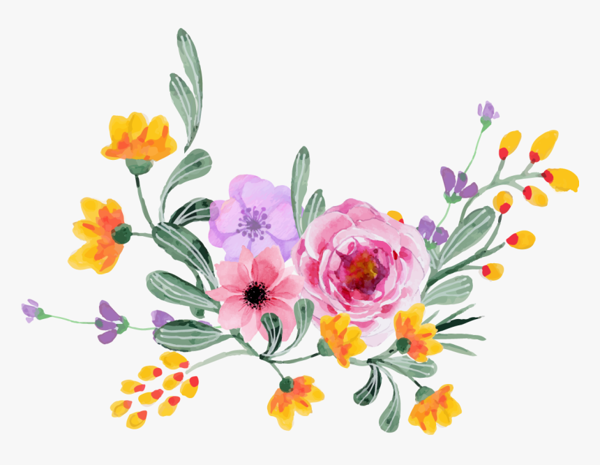 ##boquet #bouquet #flowers #floral #ftestickers - Watercolor Bouquet Of Flowers, HD Png Download, Free Download