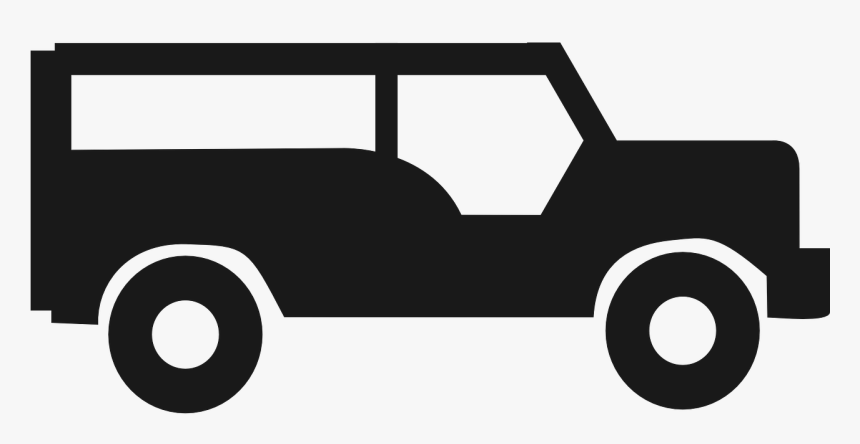 Jeep Silhouette Symbol Free Photo - Jeepney Clipart Black And White, HD Png Download, Free Download