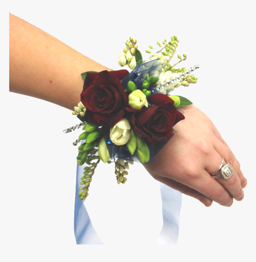 Red Roses Wrist Corsage - Bouquet, HD Png Download, Free Download