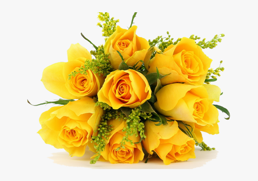 Bouquet Of Flowers Png Image - Flowers Bouquet Roses Yellow, Transparent Png, Free Download