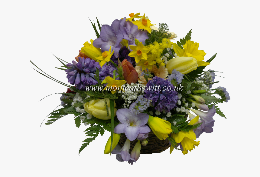 Spring Flower Basket - Bouquet, HD Png Download, Free Download