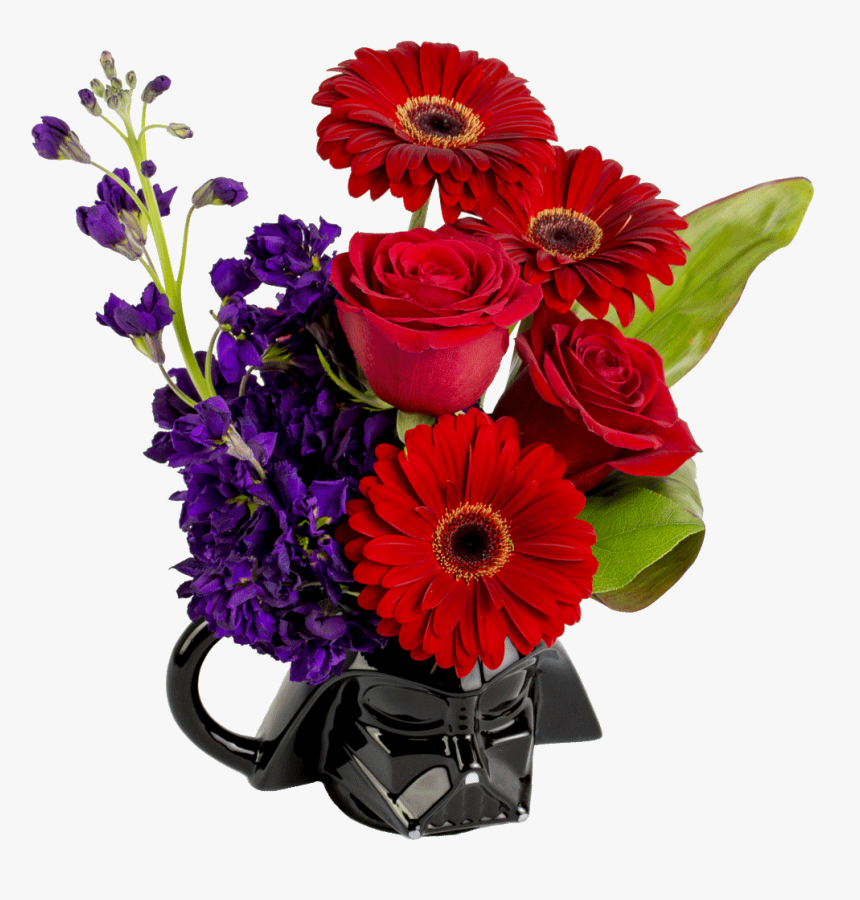 Darth Vader Flower Mug - Star Wars Characters And Flowers, HD Png Download, Free Download