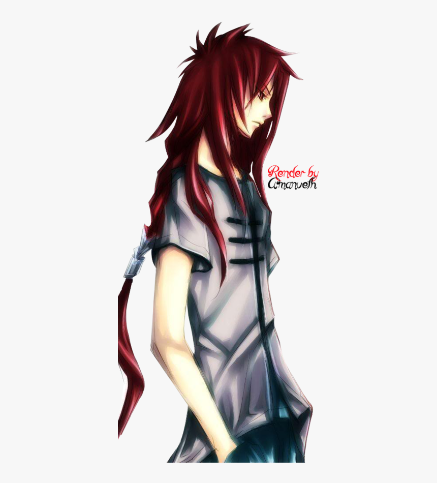 Red Hair Anime Guy, Anime Long Hair, Anime Hair, Boys - Anime Guy With Red Hair, HD Png Download, Free Download