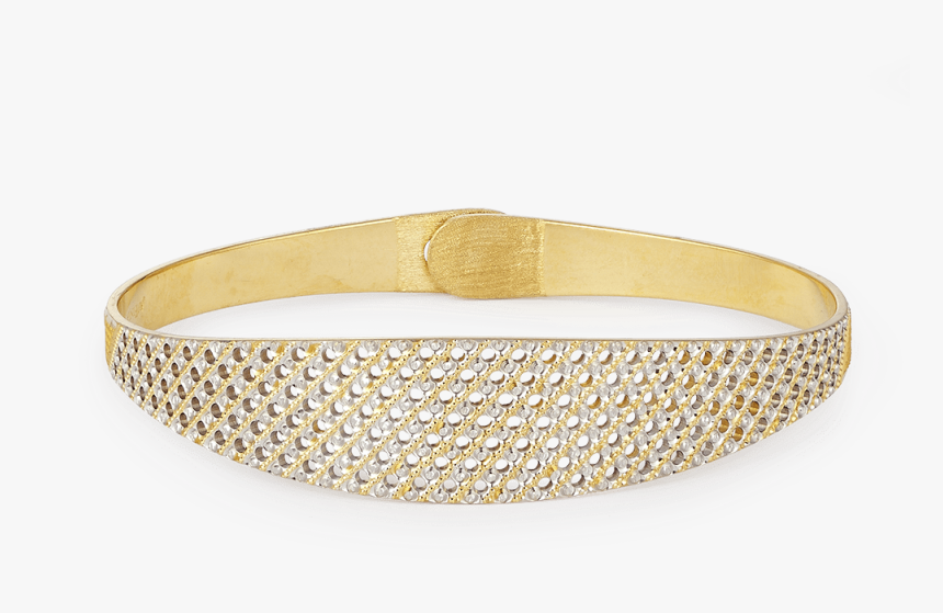 22ct Gold Bangle With Rhodium Finish - Bangle, HD Png Download, Free Download