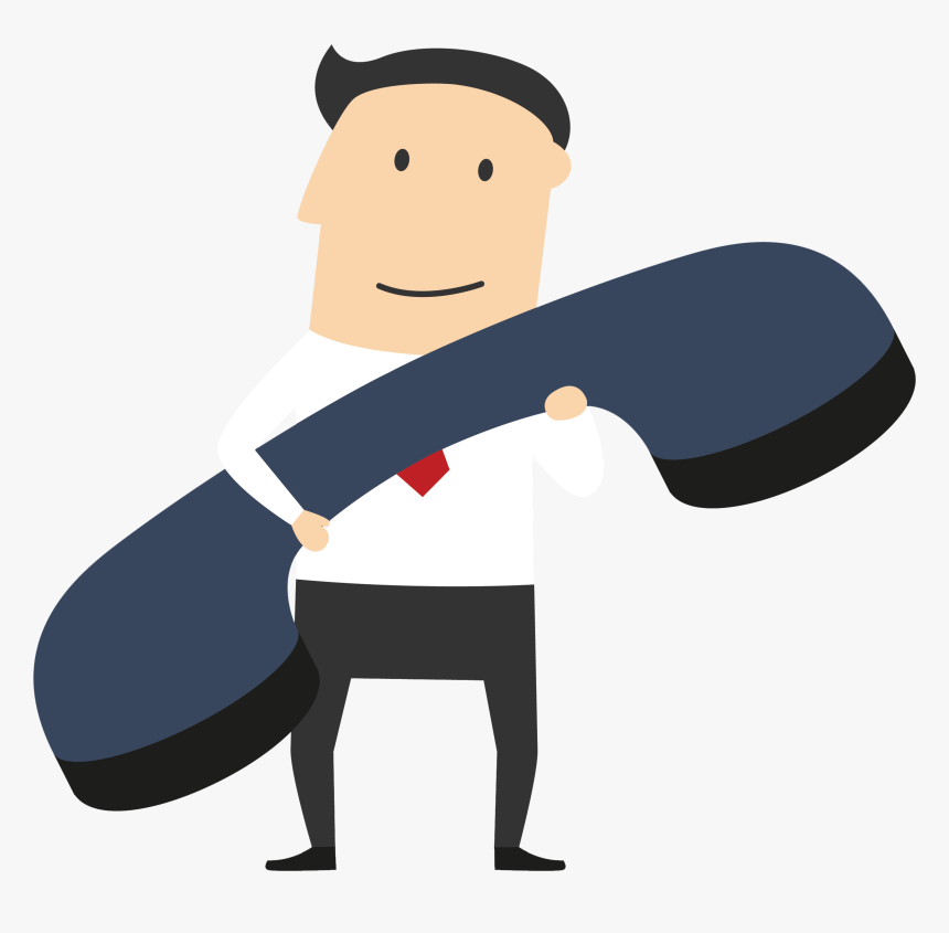 Clipart Phone Phone Call - Cartoon Person On Phone, HD Png Download, Free Download