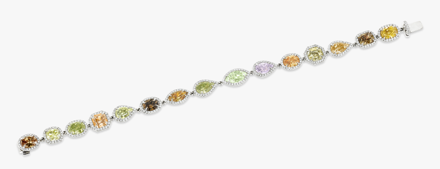 Fancy Multi-colored Diamond Bracelet, - Bracelet, HD Png Download, Free Download