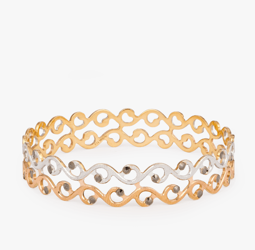 22ct Gold Kada Fancy Modern Bangle - Chain, HD Png Download, Free Download