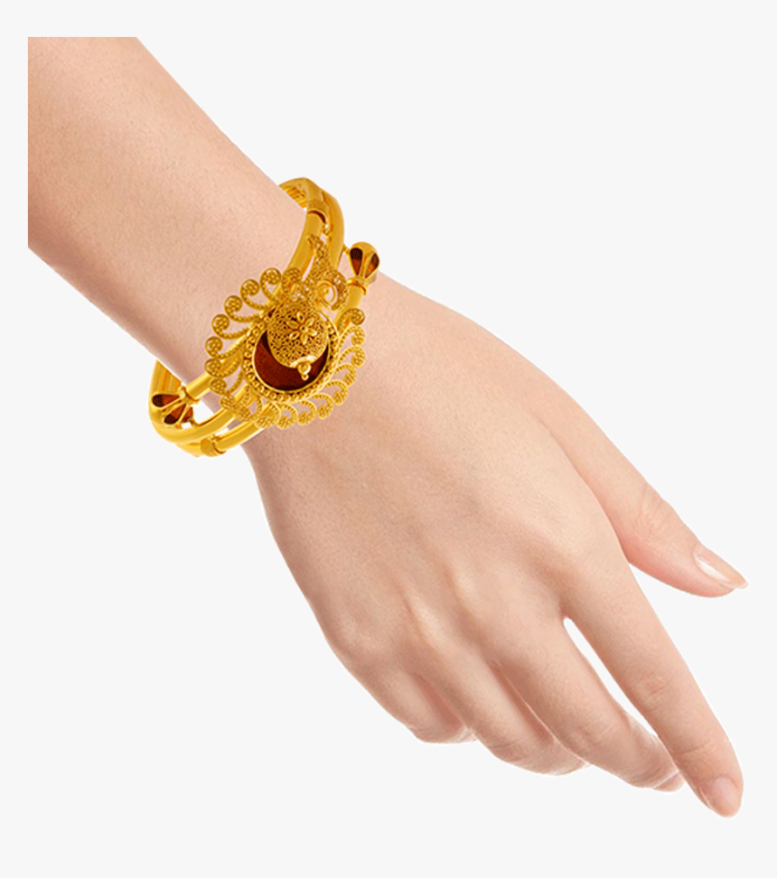 22kt Yellow Gold Bangle For Women - Pc Chandra Jewellers Gold Ratan Chur Collection, HD Png Download, Free Download
