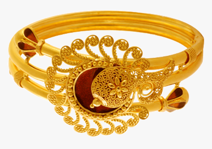 22kt Yellow Gold Bangle For Women - Amber, HD Png Download, Free Download