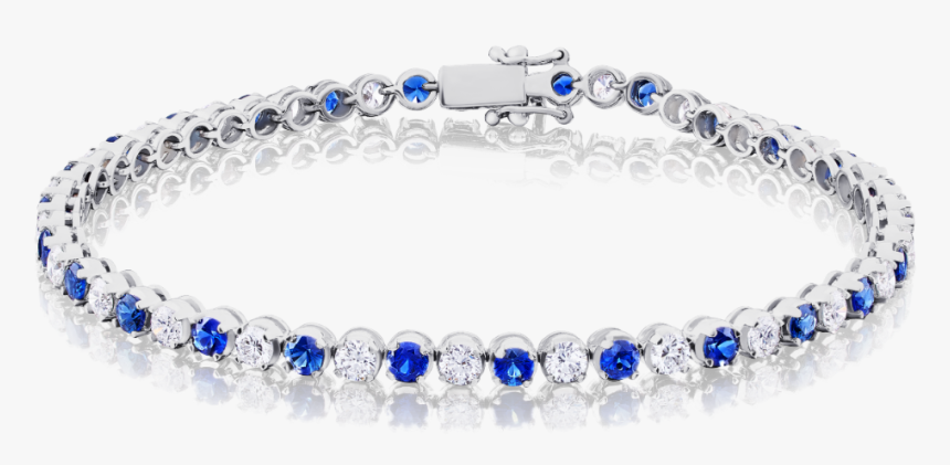 Sapphire And Diamond Line Bracelet - Bracelet, HD Png Download, Free Download