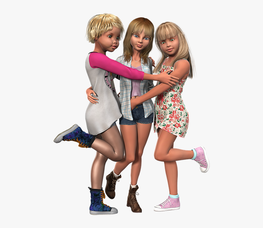 Girl, Girlfriends, Teenager, Friends, Affection, Female - Adolescents Png, Transparent Png, Free Download