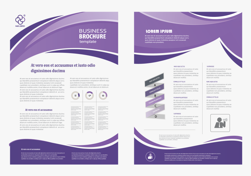 Fashion Business Single Flyer Template Brochure Page - Free Brochure Template Purple, HD Png Download, Free Download