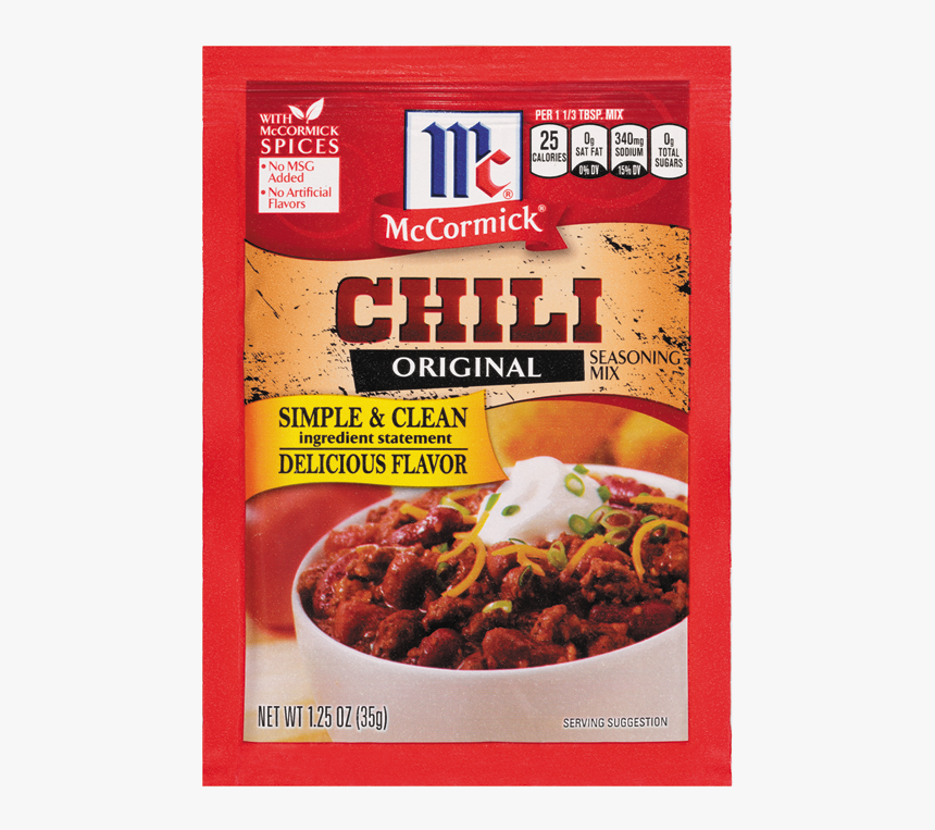 Mccormick® Chili Seasoning Mix, Original - Mccormick Chili Seasoning, HD Png Download, Free Download
