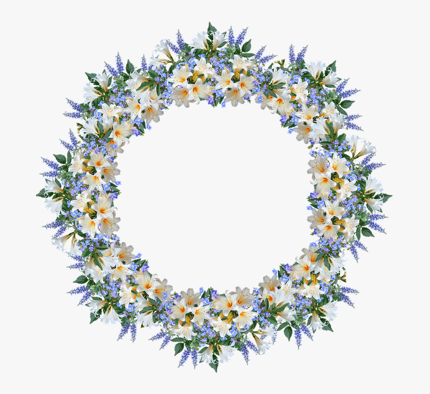 Frame, Border, Flowers, Lilies, Veronica, Decoration - Gentiana, HD Png Download, Free Download