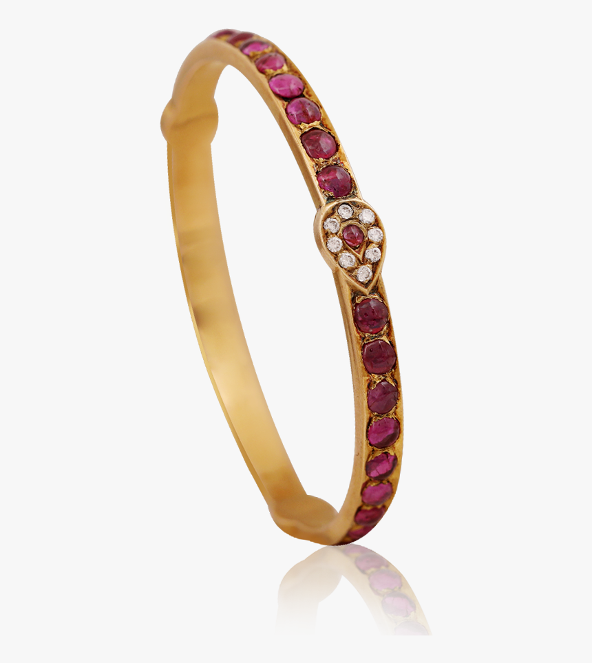 Vintage Ruby Gold Bangle - Bangle, HD Png Download, Free Download