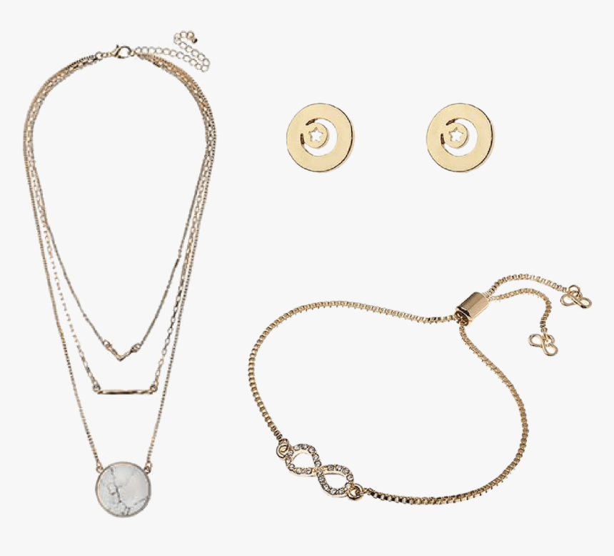 Jeminee Jewellery Simple Gold Gift Set - Necklace, HD Png Download, Free Download