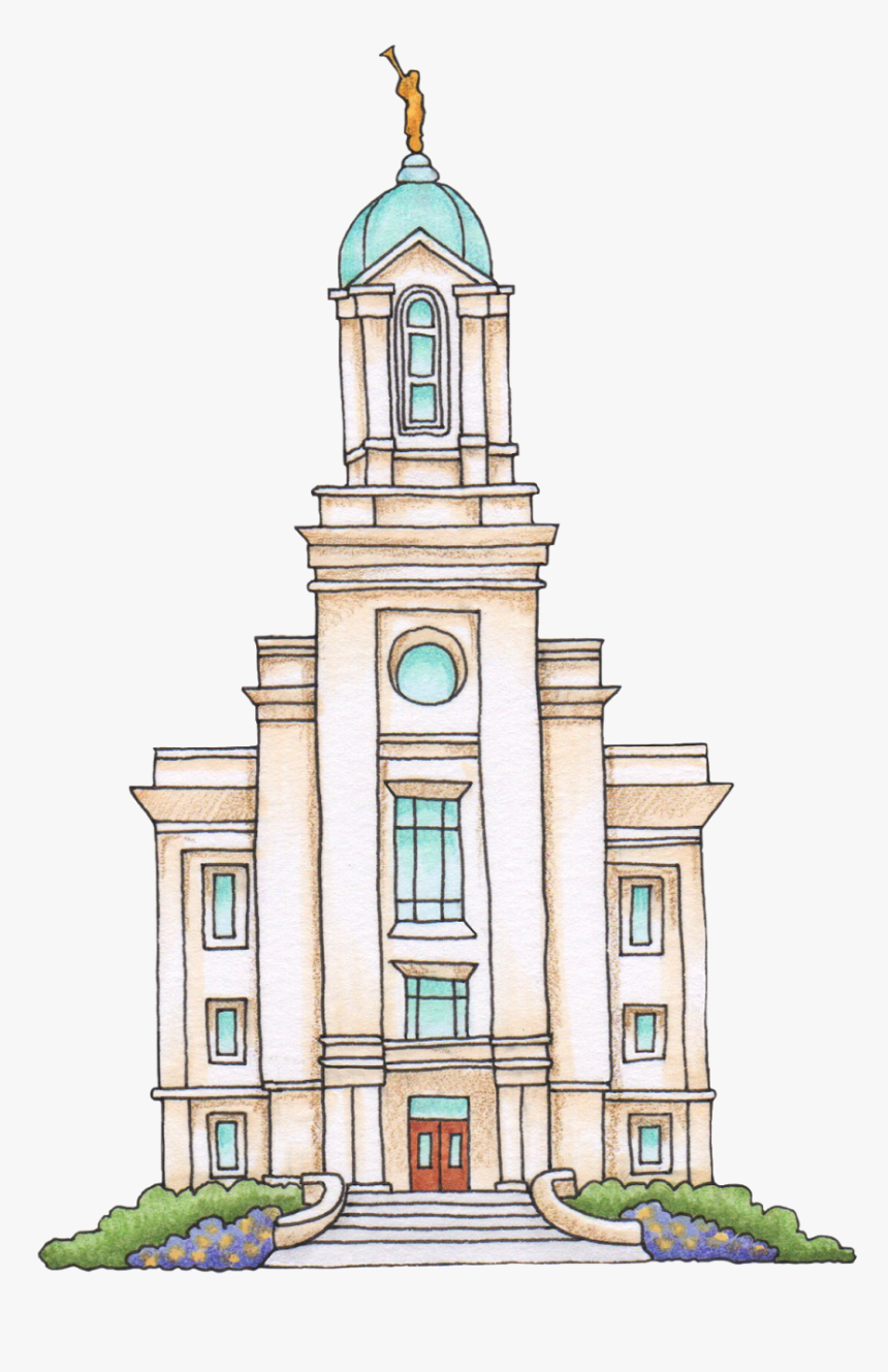 Ogden Utah Temple Cedar City Utah Temple Drawing Clip - Cedar City Temple Clipart, HD Png Download, Free Download