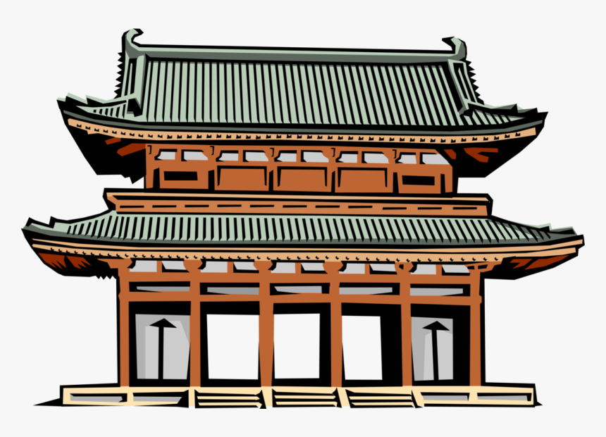 Vector Illustration Of Japanese Traditional Buddhist - Temple In Japan Clipart, HD Png Download, Free Download