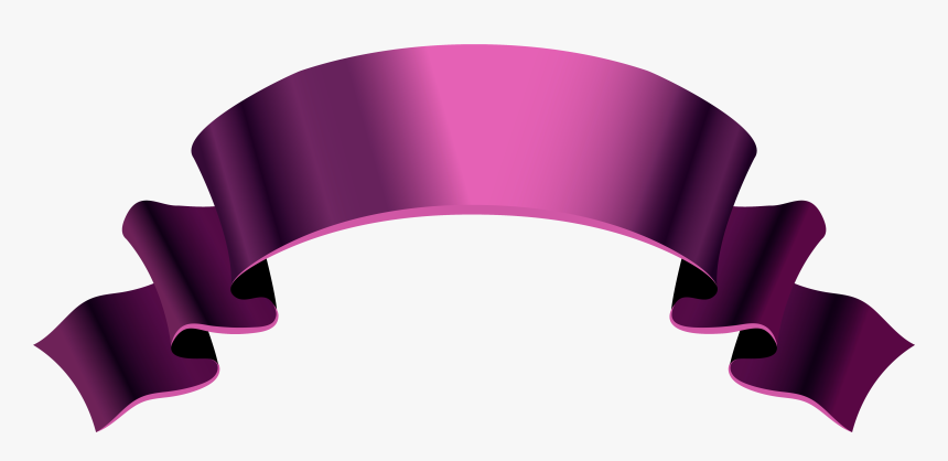 Purple Ribbon Banner Png, Transparent Png, Free Download