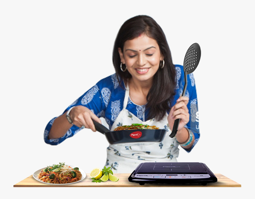 Indian Woman Cooking Png, Transparent Png, Free Download