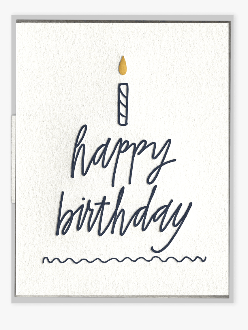 Happy Birthday Cake Letterpress Greeting Card, HD Png Download, Free Download