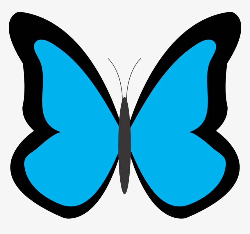 Blue Butterfly Clip Art - Blue Butterfly Clipart, HD Png Download, Free Download