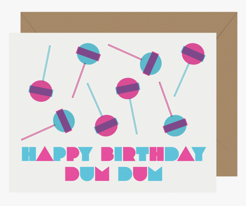 Happy Birthday Dum Dum Letterpress Greeting Card - Illustration, HD Png Download, Free Download