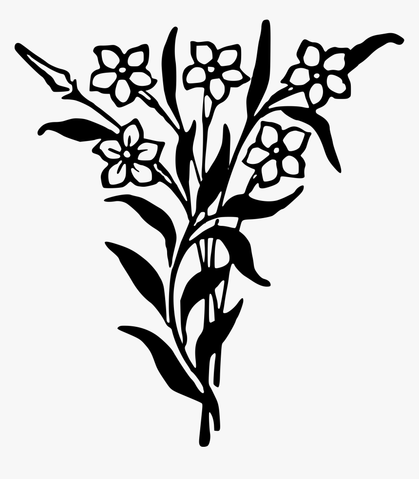 Bunch Of Flowers Clip Arts Flower Bouquet Clipart Black