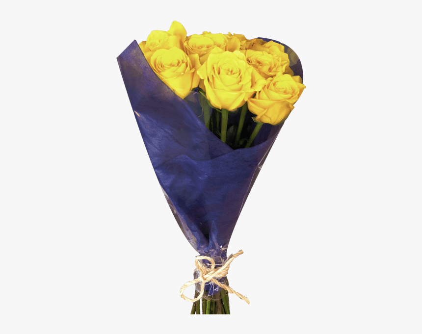 Diy 12 Yellow Roses Bouquet Magnaflor - Garden Roses, HD Png Download, Free Download