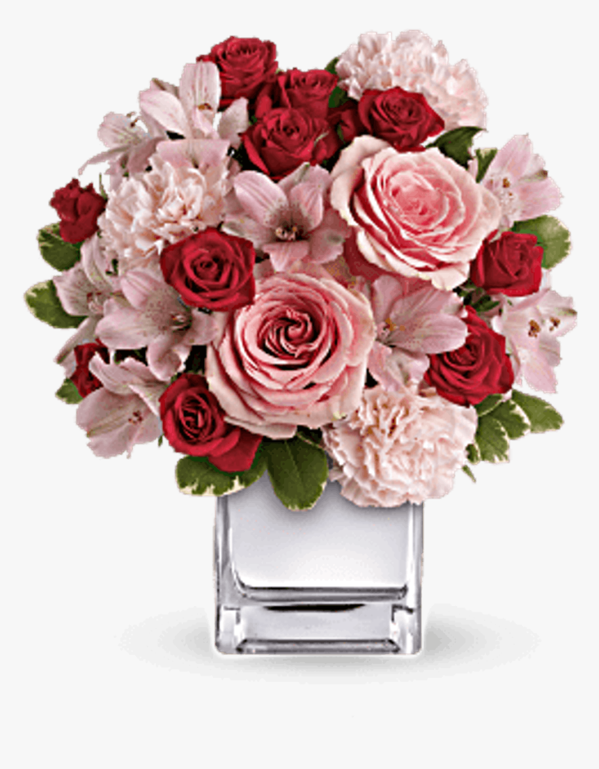 Love That Pink Bouquet With Roses - Red Bouquets Of Flowers, HD Png Download, Free Download