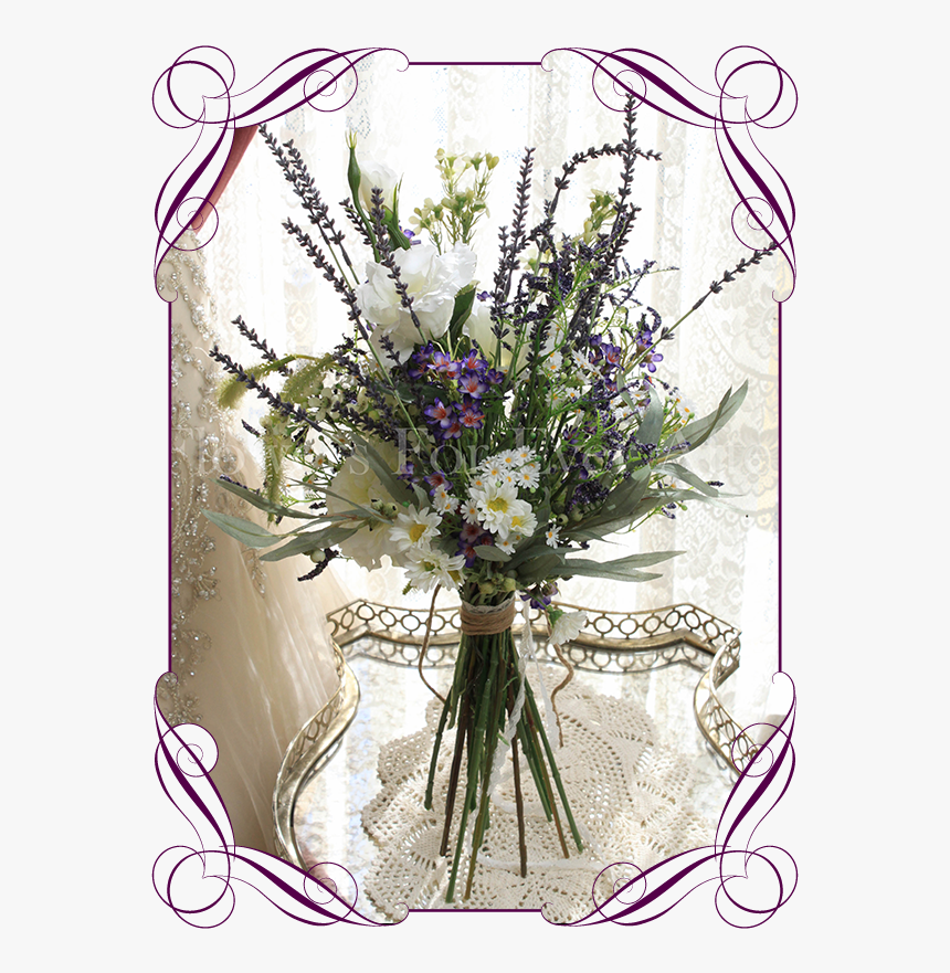 Wild Flower Silk Artificial Bridal Bouquet - Wild Meadow Flower Bridal Bouquet, HD Png Download, Free Download