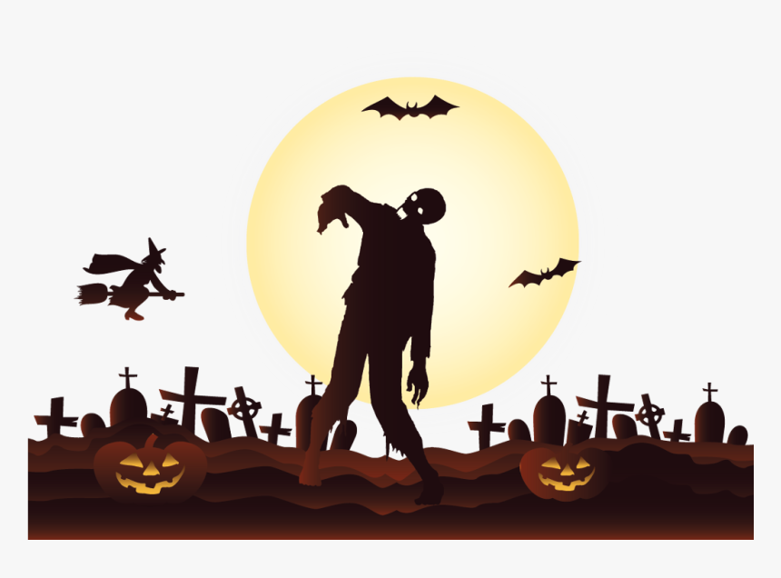 #halloween #background #zombie #horror #scary #black - Halloween Zombie, HD Png Download, Free Download