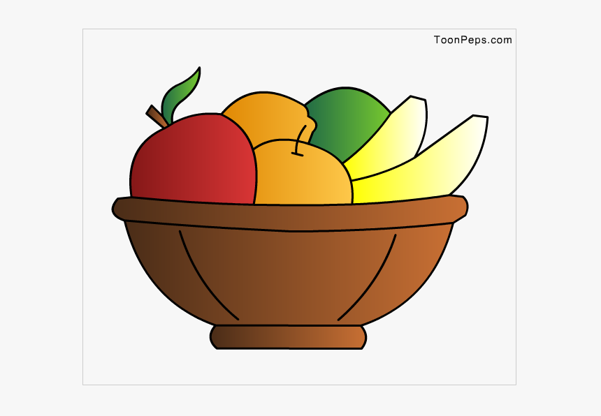 Transparent Basket Of Fruits And Vegetables Clipart - Simple Fruits Basket Drawing, HD Png Download, Free Download