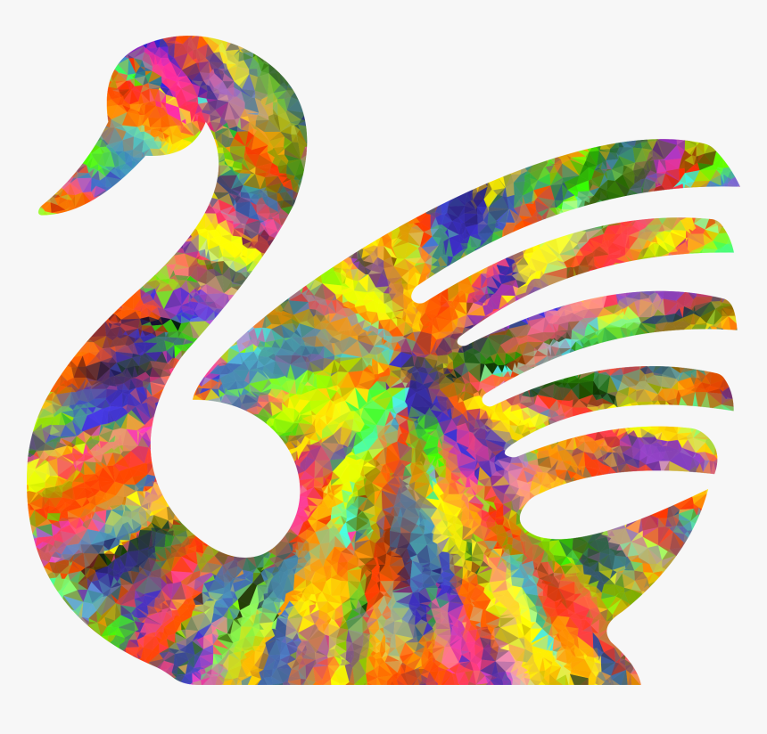 Splash Of Color Swan3 Clip Arts - Swan Colorful Clipart, HD Png Download, Free Download