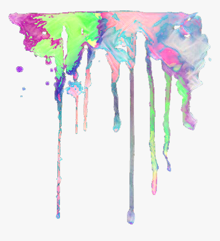 Png Leak Liquid Watercolor Colorful Splash Overlay - Color Paint Splatter Overlay, Transparent Png, Free Download
