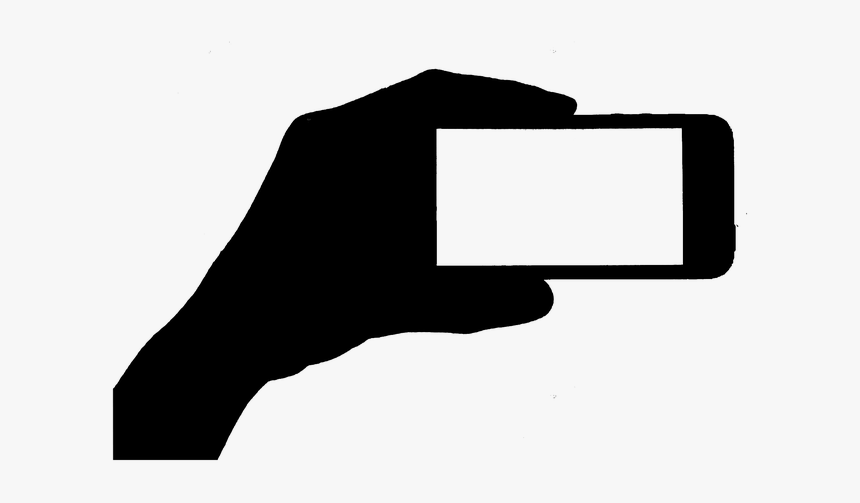 Hand, Mobile, Screen, Silhouette - Mobile In Hand Silhouette, HD Png Download, Free Download