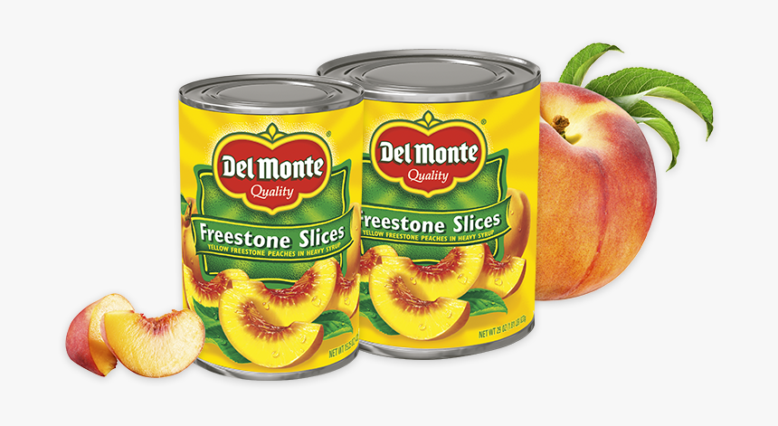 Sliced Freestone Peaches - Del Monte Diced Peaches No Sugar Added Nutrition, HD Png Download, Free Download