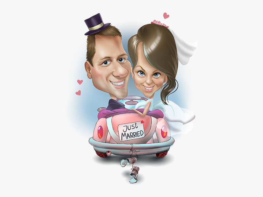 Caricature - Just Married Caricature, HD Png Download, Free Download