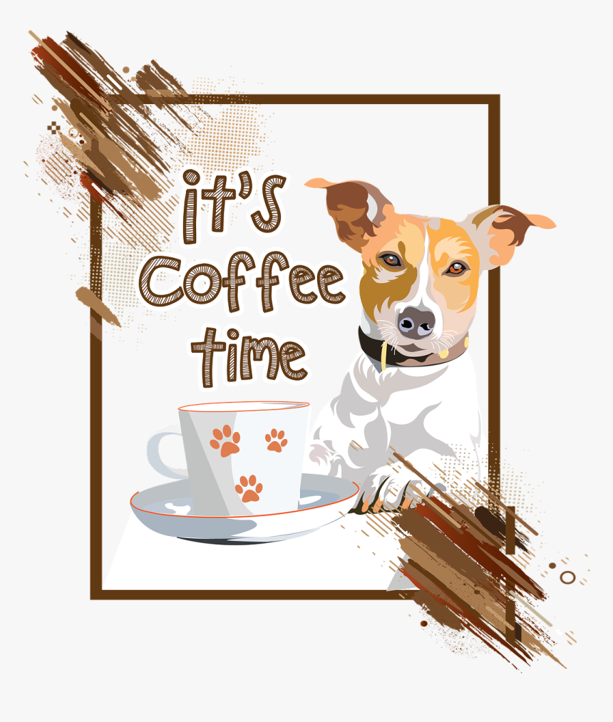 Dog Vector, T-shirt Design, It"s Coffee Time - Mug, HD Png Download, Free Download