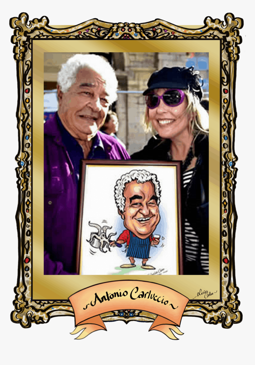 Antonio Carluccio Caricature Drawn By Luisa Calvo - Picture Frame, HD Png Download, Free Download