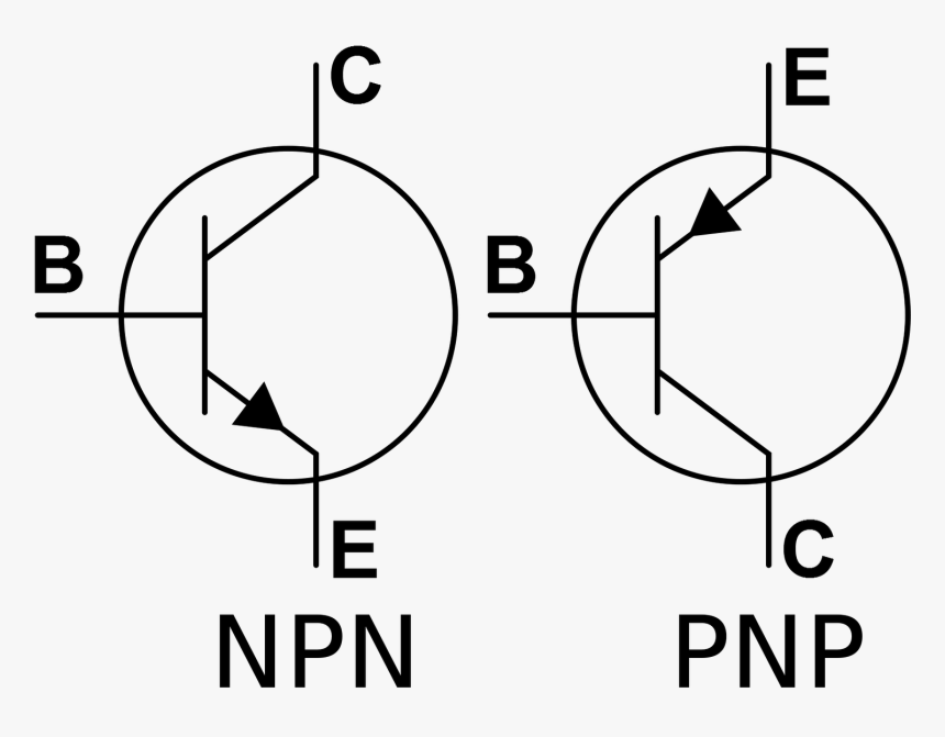 Npn And Pnp Transistor Symbol - Horizon Observatory, HD Png Download, Free Download