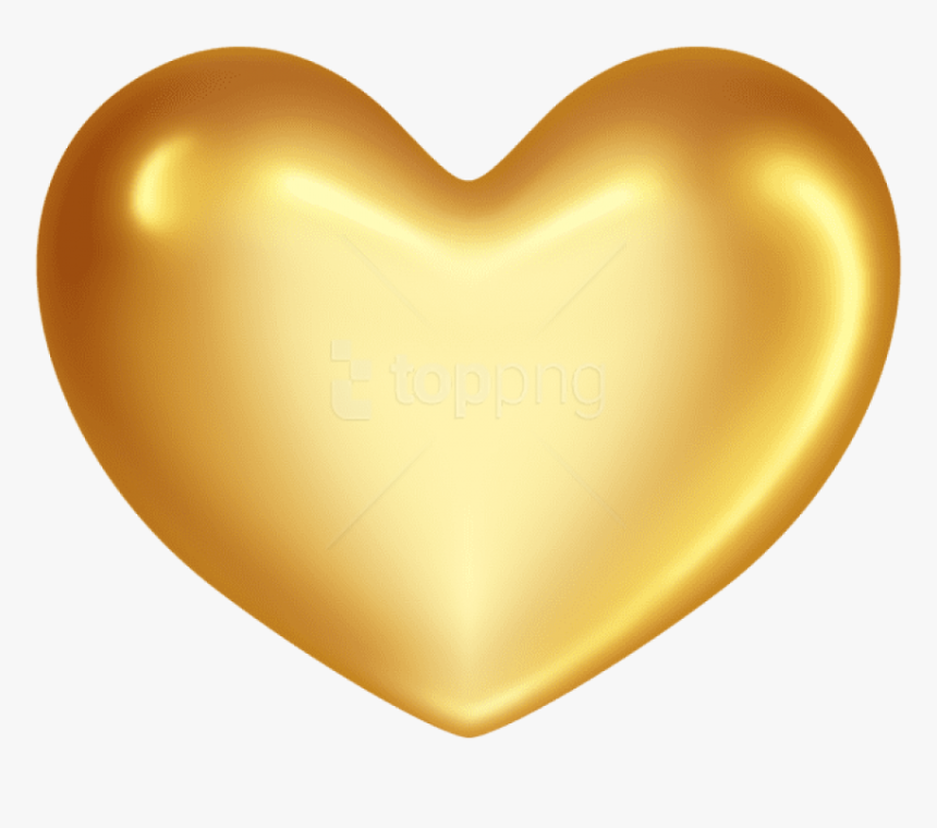 Free Png Gold Heart Png Png - Heart, Transparent Png, Free Download