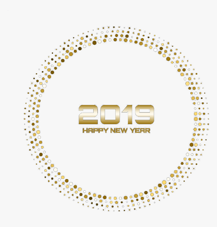 Golden 2019 Png Photo Background - Happy New Year 2019 Png Background, Transparent Png, Free Download