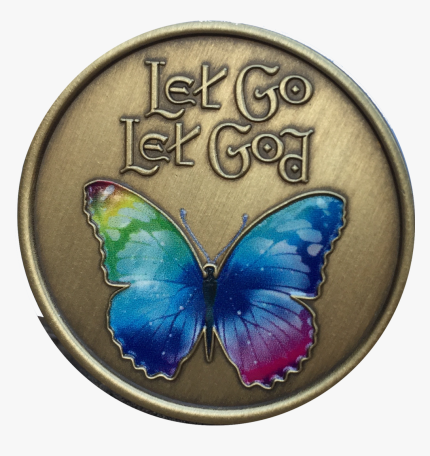 Let Go Let God Color Butterfly Bronze Serenity Prayer, HD Png Download, Free Download