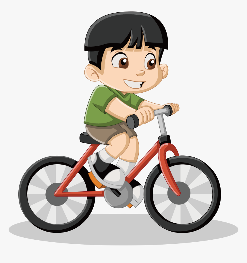 Cycling, Cyclist Png - Bicycle Ride Drawing Cartoon, Transparent Png, Free Download