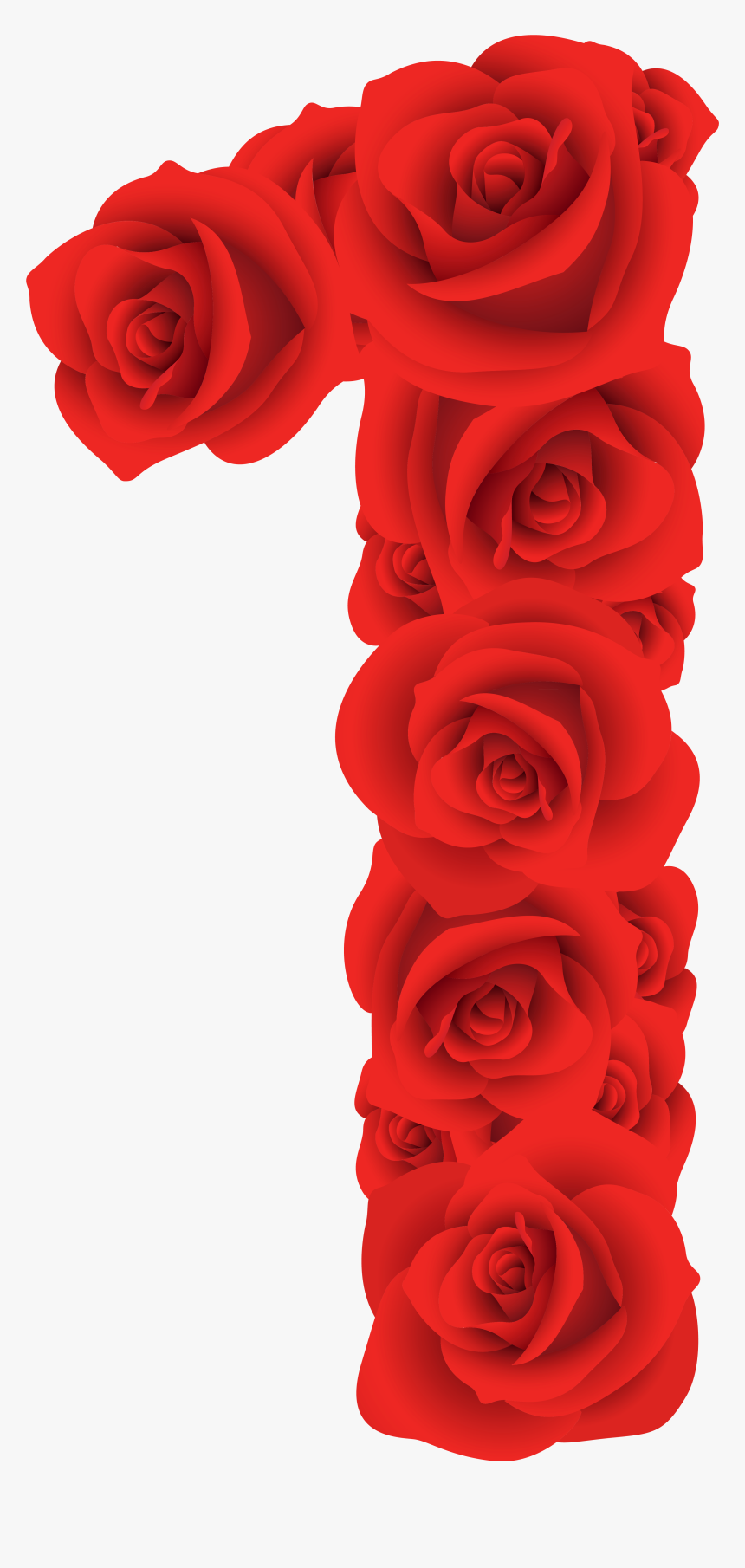 Pin By Ira Ilona - Number One With Roses, HD Png Download, Free Download